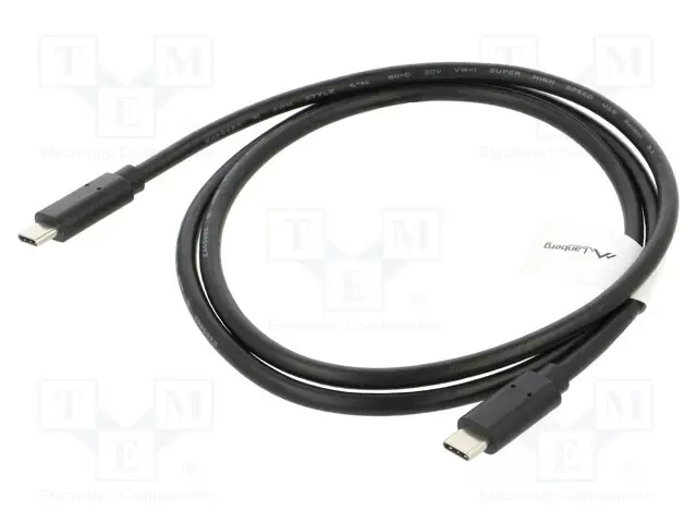 KAAPELI - USB 3.1 - USB C PISTOKE,MOLEMMIN PUOLIN - KULLATTU - 1M - USB kaapelit ja adapterit - CA-CMCM32CU-0010BK - 1