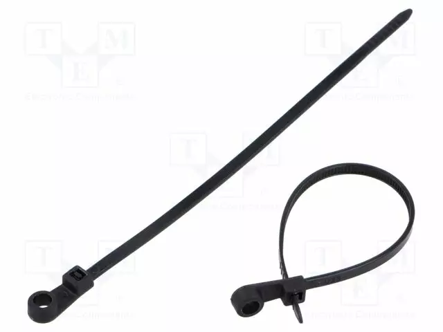 NIPPUSIDE - KIINNIKKEELLÄ - L: 150MM - W: 3,6MM - MUSTA - POLYAMIDI - 176N - Nippusiteet - TTF3.6X150BK - 1
