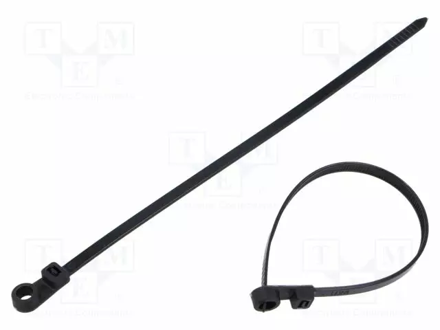 NIPPUSIDE - KIINNIKKEELLÄ - L: 200MM - W: 4,6MM - MUSTA - POLYAMIDI - 215N - Nippusiteet - TTF4.6X200BK - 1