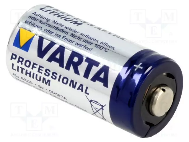 PARISTO: LITIUM - CR123A,CR17345 - 3V - 1600MAH - Ø16,8X34,5MM - Alkaliparistot - BAT-CR123VA-BULK - 1