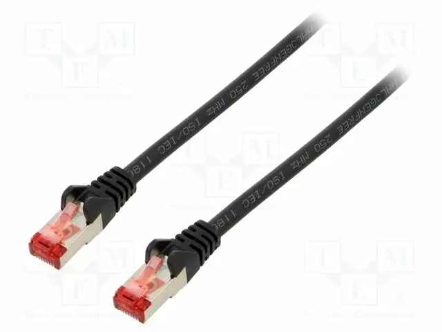 PATCH KAAPELI - S/FTP - CAT: 6 - RJ45-PISTOKE,MOLEMMIN PUOLIN - LANKA - CU - RJ45 Ethernet kaapelit - SFTP6-CU-250BK - 1