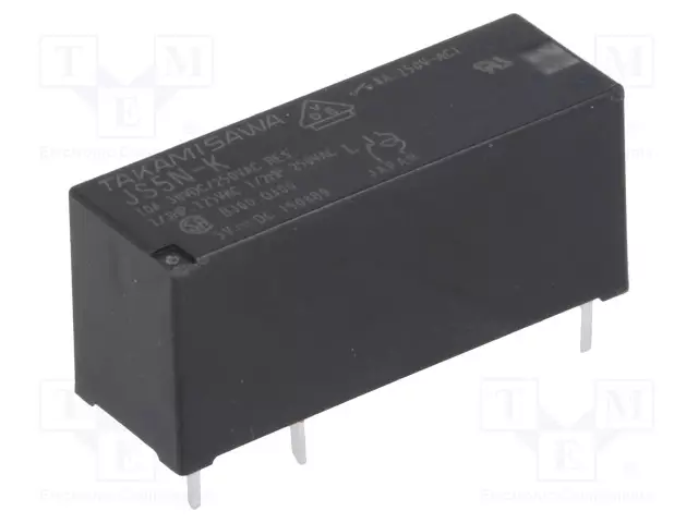 RELE - SPDT - UKELAN: 5VDC - 8A - 8A/250VAC - JS - PCB - Pienoisreleet - JS-5N-K - 1