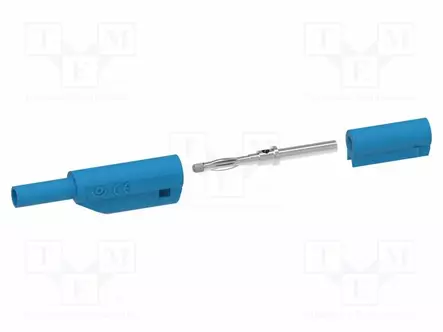 LABORATORY CONNECTOR: 2MM BANANA - PLUG - BLUE - Banaaniliittimet 4mm - PJP226-IEC-BL - 1