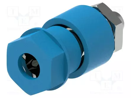 LABORATORY CONNECTOR: 4MM BANANA - SOCKET - 30VAC - 60VDC - 36A - BLUE - Banaanijatkoliittimet - PJP3230-C-BL - 2