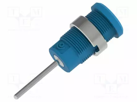 LABORATORY CONNECTOR: 4MM BANANA - SOCKET - BLUE - NICKEL PLATED - Banaanijatkoliittimet - PJP3269-C-BL - 1