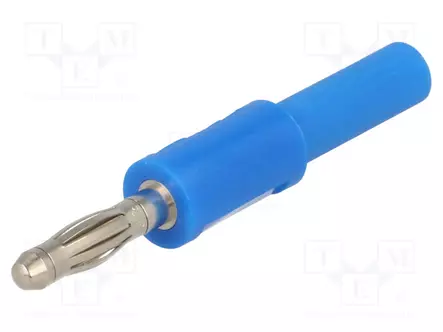 LABORATORY CONNECTOR: 4MM BANANA - ADAPTER - 10A - 30VAC - 60VDC - BLUE - Banaaniliittimet 4mm - PJPADA1057-BL - 1