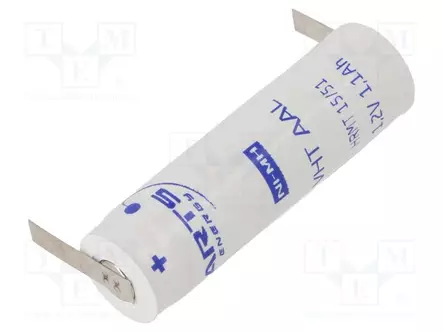 AKKU: NI-MH - AA - 1,2V - 1150MAH - JUOTOSLEVYT - Ø13,9X48,9MM - -20÷85°C - Akut - ACCU-VHTAAL - 1