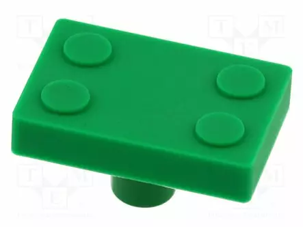 KNOB - H: 30MM - RUBBER,ZAMAK - W: 45MM - FOR CHILDRENS - BLOCK - Sormiruuvit ja nupit - GTV-UM-BLOCK-ZL - 1