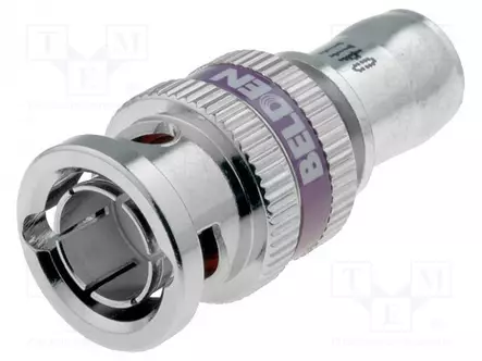 LIITIN: BNC - PISTOKE - UROS - LUKITTAVA MUTTERILLA - 75OHM - B1855A - BNC liittimet - 1855ABHDL - 1