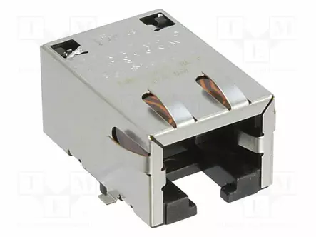 PIN: 8 - CAT: 5 - SUOJATTU - KULLATTU - 8P8C - SMT - 90° KULMA - RJ liittimet - S8111X1T36F-BEL - 1