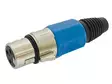 3P XLR SOCKET, NICKEL, BLUE - Plugit ja jakit - CA100BL - 1