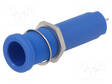 LABORATORY CONNECTOR: 4MM BANANA - SOCKET - 6000V - 16A - BLUE - Banaanijatkoliittimet - HSEB3125LNI-BL - 1