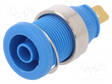 LABORATORY CONNECTOR: 4MM BANANA - SOCKET - 1KVDC - 25A - BLUE - SCREW - Banaanijatkoliittimet - SEB2610F4.8BL - 1