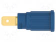 LABORATORY CONNECTOR: 4MM BANANA - SOCKET - 1KV - 32A - BLUE - 34.8MM - Banaanijatkoliittimet - SEPB6453AU-BL - 1