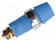 LABORATORY CONNECTOR: 4MM BANANA - SOCKET - 1KV - 32A - BLUE - SCREW - Banaanijatkoliittimet - SAB6922AU-BL - 1