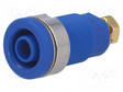 LABORATORY CONNECTOR: 4MM BANANA - SOCKET - 32A - BLUE - GOLD-PLATED - Banaanijatkoliittimet - SEB6445AU-BL - 1