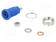 LABORATORY CONNECTOR: 4MM BANANA - SOCKET - 32A - BLUE - 32MM - Banaanijatkoliittimet - SEB6445NI-BL - 1