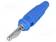 LABORATORY CONNECTOR: 4MM BANANA - PLUG - 16A - 60VDC - BLUE - 3MOHM - Banaaniliittimet 4mm - VQ30BL - 1