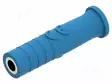 LABORATORY CONNECTOR: 2MM BANANA - SOCKET - 10A - 30VAC - 60VDC - BLUE - Banaanijatkoliittimet - PJP209-BL - 2