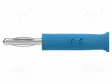 LABORATORY CONNECTOR: 2MM BANANA - PLUG - 10A - 30VAC - 60VDC - BLUE - Banaaniliittimet 2mm - PJP211-BL - 1