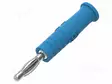 LABORATORY CONNECTOR: 2MM BANANA - PLUG - 10A - 30VAC - 60VDC - BLUE - Banaaniliittimet 2mm - PJP211-BL - 3