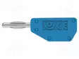 LABORATORY CONNECTOR: 2MM BANANA - PLUG - 10A - 30VAC - 60VDC - BLUE - Banaaniliittimet 2mm - PJP215-BL - 1