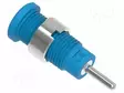 LABORATORY CONNECTOR: 2MM BANANA - SOCKET - BLUE - PLUG PIN 2MMX9MM - Banaanijatkoliittimet - PJP228-1-C-BL - 1