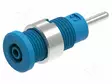 LABORATORY CONNECTOR: 2MM BANANA - SOCKET - BLUE - PLUG PIN 2MMX9MM - Banaanijatkoliittimet - PJP228-1-C-BL - 2