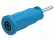 LABORATORY CONNECTOR: 2MM BANANA - SOCKET - BLUE - PLUG PIN 2MMX9MM - Banaanijatkoliittimet - PJP229-1-BL - 2