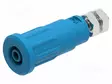 LABORATORY CONNECTOR: 2MM BANANA - SOCKET - 10A - 28.3MM - BLUE - M3 - Banaanijatkoliittimet - PJP229-4-BL - 2