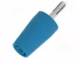 LABORATORY CONNECTOR: 4MM BANANA - SOCKET - BLUE - NICKEL PLATED - Banaanijatkoliittimet - PJP3300-IEC-BL - 2