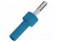 LABORATORY CONNECTOR: 4MM BANANA - SOCKET - BLUE - NICKEL PLATED - Banaanijatkoliittimet - PJP3304-IEC-BL - 1