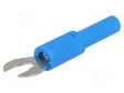 LABORATORY CONNECTOR: FORK TERMINALS - 60VDC - 36A - BLUE - 1MOHM - Haarukkaliittimet - PJPADA3034-BL - 1