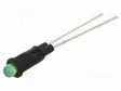 MERKKIVALO: LED - VIHREÄ - 2,1VDC - Ø4MM - PM3 - MUOVI - ØLED: 3MM - 2MCD - Merkkivalot ja pienoislamput - PM3GDL - 1