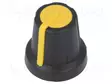 NUPPI - PIENOIS-ABS - ØAKSELIN: 6MM - Ø16X16MM - MUSTA - Potentiometrien nupit - GMN-2YL - 1