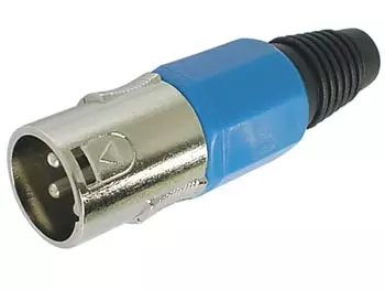 3P XLR PLUG, NICKEL, BLUE - Plugit ja jakit - CA101BL - 1