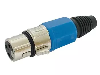3P XLR SOCKET, NICKEL, BLUE - Plugit ja jakit - CA100BL - 1