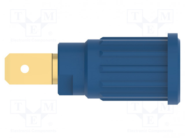 LABORATORY CONNECTOR: 4MM BANANA - SOCKET - 1KV - 32A - BLUE - 34.8MM - Banaanijatkoliittimet - SEPB6453AU-BL - 1