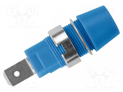 LABORATORY CONNECTOR: 4MM BANANA - SOCKET - 1KV - 32A - BLUE - SCREW - Banaanijatkoliittimet - SAB7560NI-BL - 1