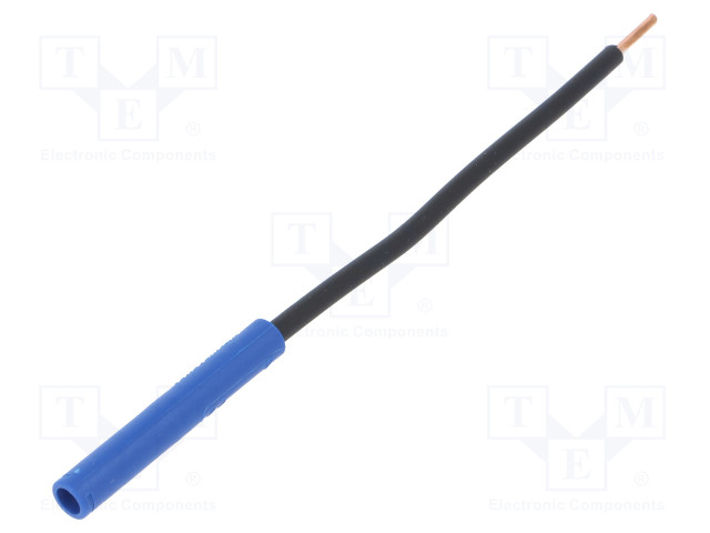 LABORATORY CONNECTOR: 4MM BANANA - SOCKET - 1KVDC - 32A - BLUE - 130MM - Banaanijatkoliittimet - LB6600NI-BL - 1
