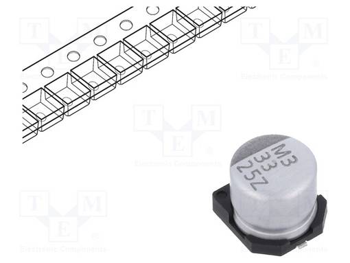 ELEKTROLYYTTIKONDENSAATTORI - LOW ESR - SMD - 33UF - Elektrolyyttikondensaattorit - vaaka - ZSC00AD3301EARL - 1