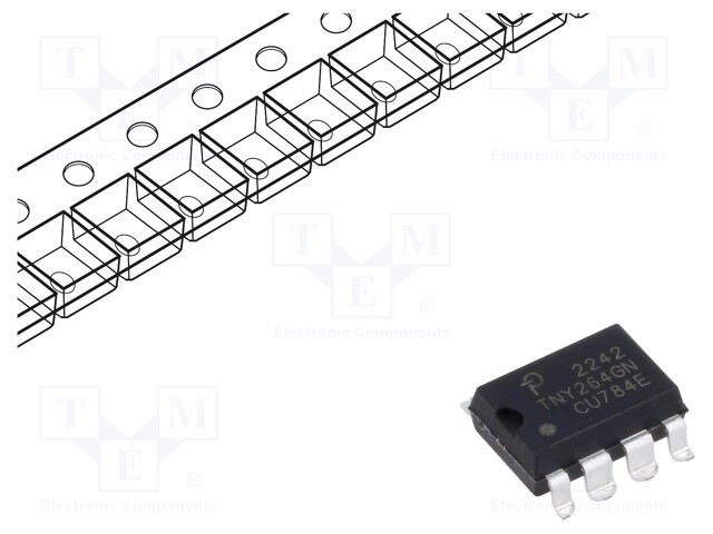 IC: PMIC - AC/DC SWITCHER,SMPS-OHJAIN - TULOJÄNNITE 85÷265V - SMD-8B - Jännitesäätimet - DC/DC piirit - TNY264GN-TL - 1