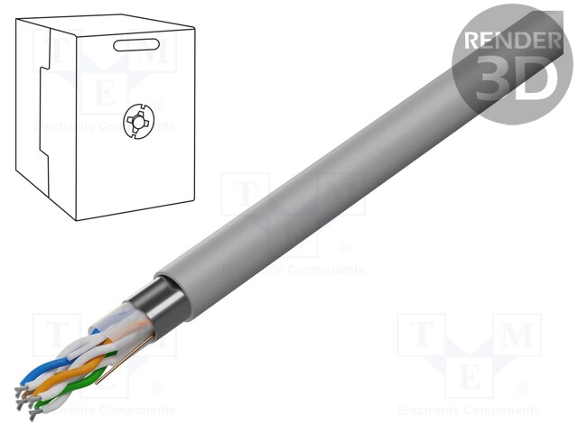 JOHTO - F/UTP - 4X2X24AWG - 5E - LANKA - CCA - PVC - HARMAA - ATK-kaapelit - FPC-5004E-L - 1