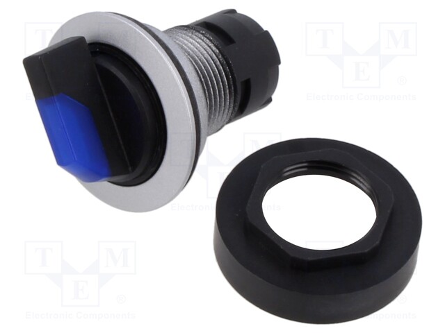 KIERTOKYTKIN - 22MM - ASENNOT: 1 - RIIPPUEN KEHYKSESTÄ - Taulukytkimet, standardi 22mm - RRJSTAL-BL - 1