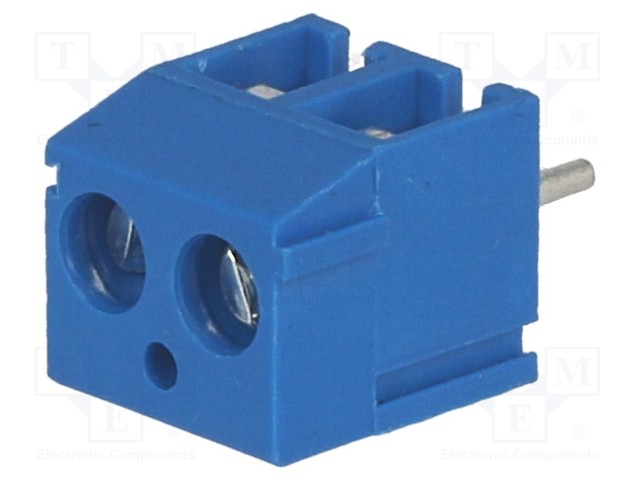 KYTKENTÄRIMA PIIRILEVYLLE - 90° KULMA - 3,81MM - NAVAT: 2 - PCB - Riviliittimet piirilevylle - TB-3.8-P-2P-BL - 1