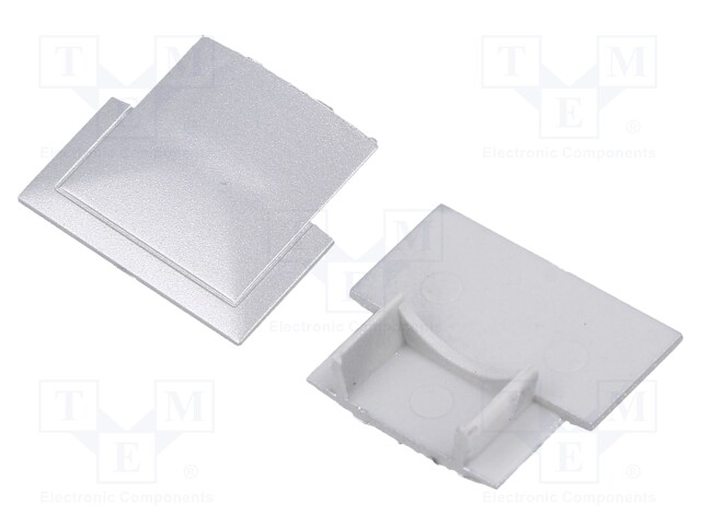 LED PROFIILIN PÄÄTYPALA - HOPEA - 10KPL - Profiilit LED nauhoille - GTV-ZASGLAX-AL - 1