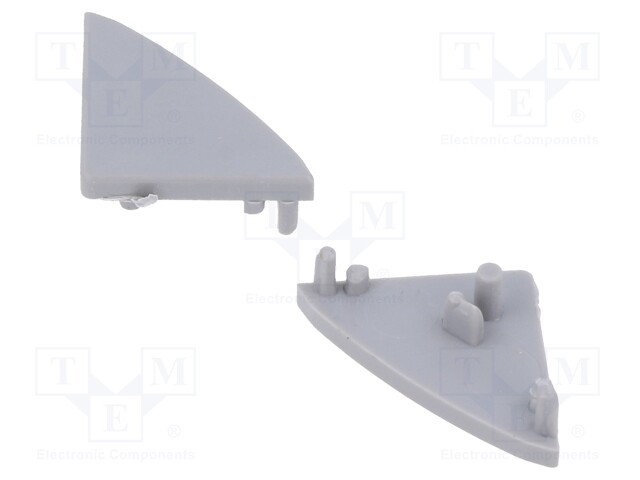 LED PROFIILIN PÄÄTYPALA - HOPEA - 10KPL - Profiilit LED nauhoille - GTV-ZASGLAXKT-AL - 1