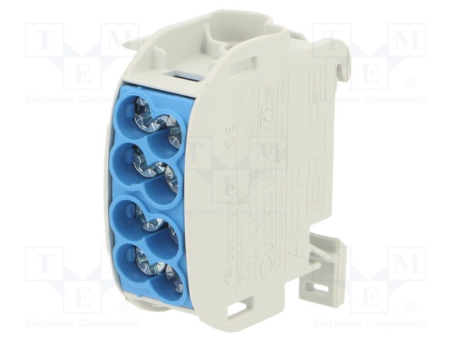LIITIN: JAKOPALA - 152A - 1KV - DIN-KISKOLLE - RUUVI TERMINAALI - 25MM2 - Kiskoliittimet - SCB25BL - 1