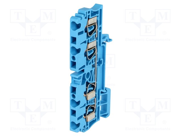 LIITIN: KISKO-24A - JOUSIPURISTIN - SININEN - WEMID - 2,5MM2 - NAVAT: 1 - Kiskoliittimet - ZDU2.54ANBL - 1