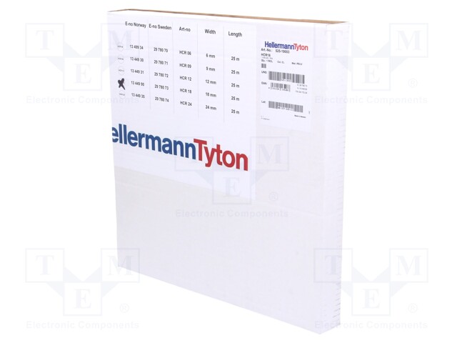 MERKINTÄKYLTIT - 19MM LÄPINÄKYVÄ - -60÷65°C - Tarratulostimet ja merkitsijät - HCR18-PEUV-CL - 1